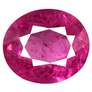 0.75 ct AAA+ Five-star Oval Shape (6 x 5 mm) Reddish Pink Rubellite Tourmaline - Imagen 1 de 1