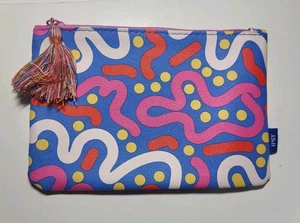 IPSY Makeup Bag Geometric Multi Color Tassel - Picture 1 of 2