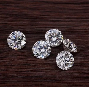 5 Pcs Lot Loose CVD Diamond 3 mm D Color Round IF Clarity Certified - Picture 1 of 14