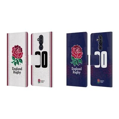 PERSONALIZED ENGLAND RUGBY UNION 2023/24 KIT LEATHER BOOK CASE FOR NOKIA PHONES - Image 1 of 4