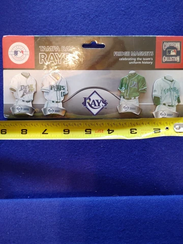 TAMPA BAY RAYS FRIDGE MAGNETS TEAM UNIFORM HISTORY 1998-2007 Cover