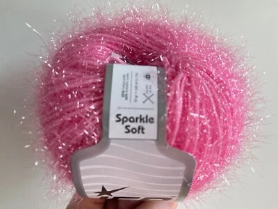 Light Pink Sparkle Soft 68316 Ice Yarns Metallic Short Eyelash Yarn 50g 153y - Image 1 of 4