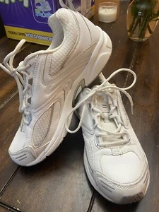Ryka White Leather Walking Workout Shoes Women's Size 9 Good Condition No Insole - Picture 1 of 7