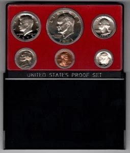 US Proof Set 1973 S in sehr schöner Erhaltung mit OVP, Scharniere funktionieren am Deckel - Bild 1 von 6