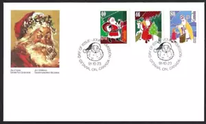 Canada #1339/1341 "CHRISTMAS PERSONAGES" Brand New 1991 Ofdc Combo Issue - Picture 1 of 2