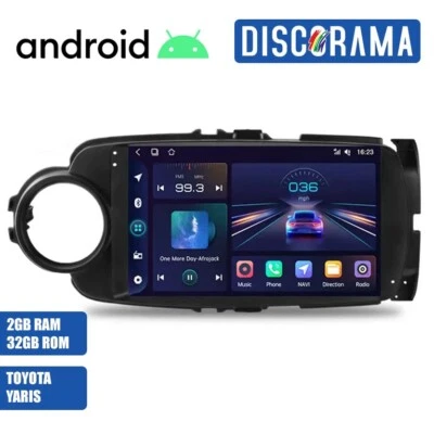 AUTORADIO ANDROID TOYOTA YARIS 2012-2017 STEREO AUTO TOUCH 9" WIFI NAVIGATORE - Immagine 1 di 4