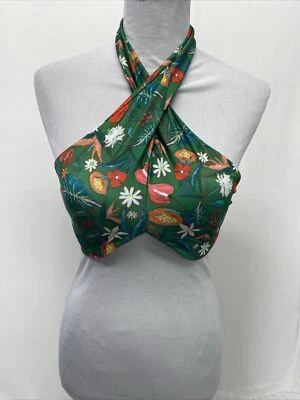 Out from Under Women's Small Green Multicolor Floral Underwire Bikini Halter Top - Image 1 of 4