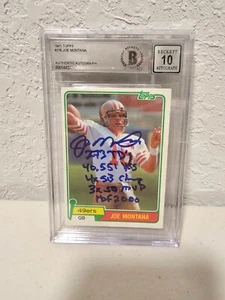 JOE MONTANA HAND SIGNED & INSCRIBED (5) INSCRIPTIONS ROOKIE CARD - Picture 1 of 2