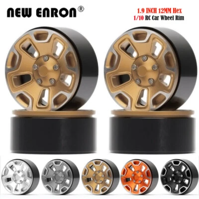 1.9" Wheel Rims Beadlock for 1/10 Crawler Jeep Wrangler Axial Tamiya TRX4 RC4WD - Image 1 of 4