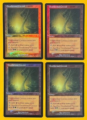 MTG GEOTHERMAL CREVICE (Foil) (x4)  Invasion (OldManMTG 011-737) - Image 1 of 3