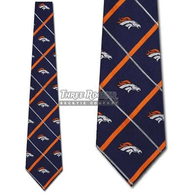 Broncos Ties Officially Licensed Mens Denver Broncos Necktie NWT 100% Silk - Image 1 of 3