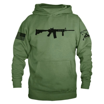 AR-15步枪枪支宪法第二修正案国土安全连帽衫 — 第 1/2 张图片