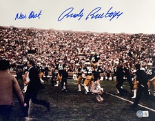Rudy Ruettiger Signed 11x14 Notre Dame Fighting Irish Photo Never Quit BAS