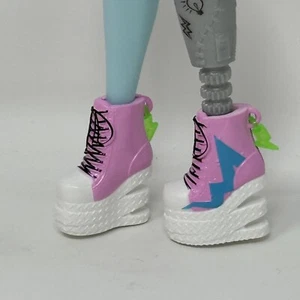 Monster High Frankie Stein Day Out Pink Lightening High Top Sneakers For Doll - Picture 1 of 8