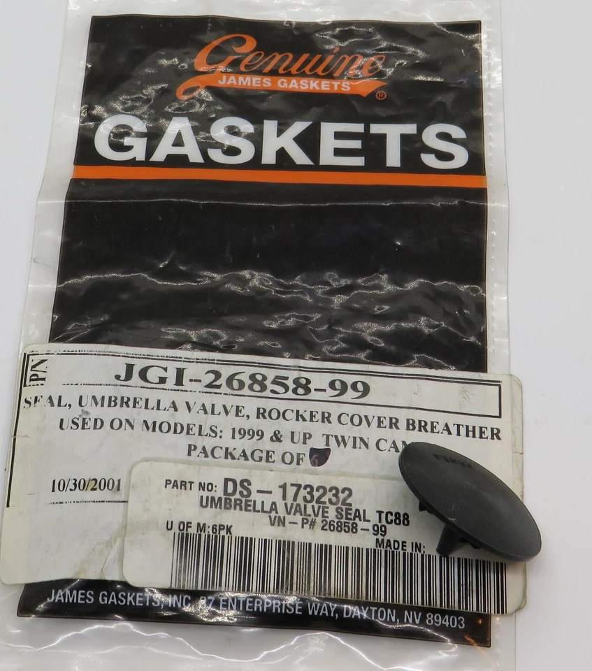 26858-99 James Juntas Sello de válvula de paraguas para Harley FXD XDL FLD FLH FLR FLS Foto 1 de 1