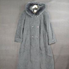 Holt Renfrew jacket sz 16 long coat casual dress warm wool Alpaca mohair fur VTG