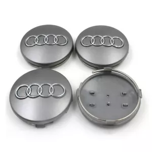 4x hub cover rim logo badge Audi 60mm wheel center for A3 A4 Q3 Q5 new - Picture 1 of 4