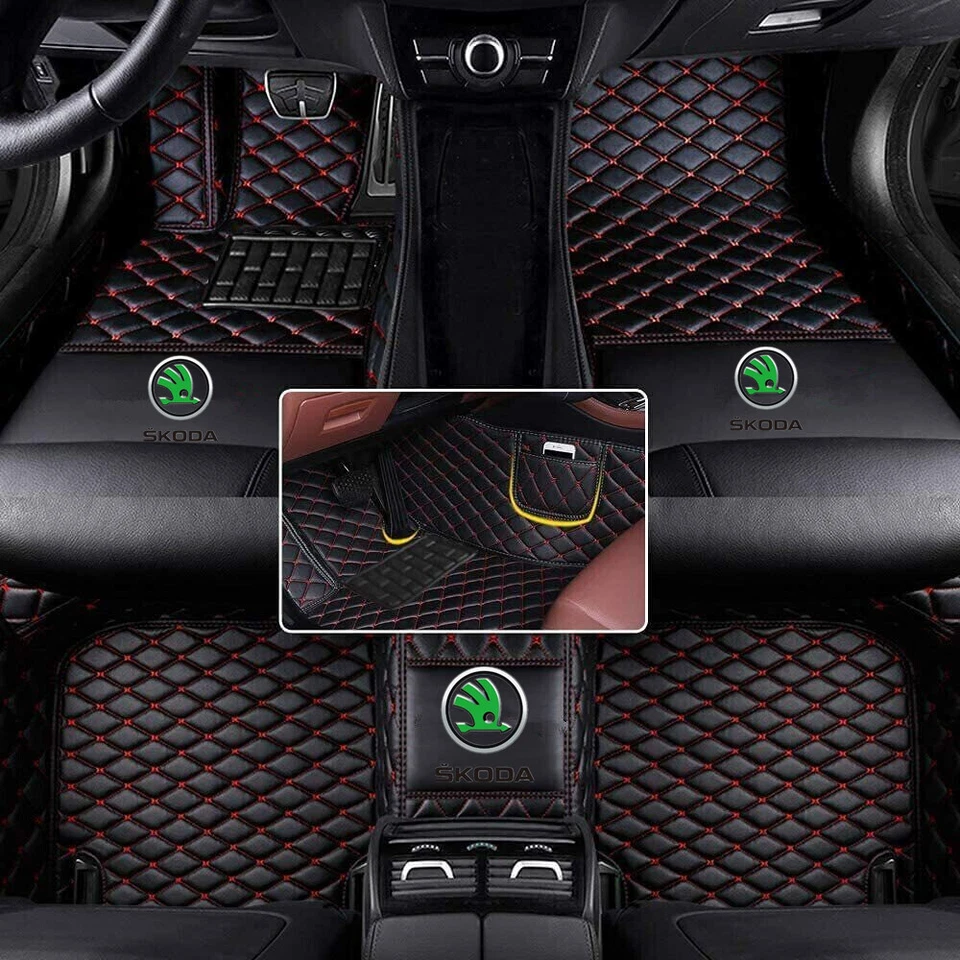Alfombrillas Coche Para Skoda Todos los Modelos 3D Lujo Personalizadas Alfombrillas Coche Impermeable Foto 1 de 4