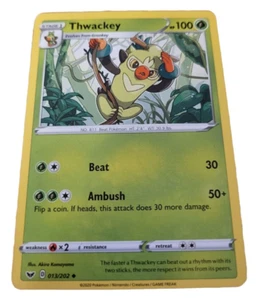Thwackey Pokemon TCG Card 013/202 - Picture 1 of 2
