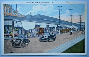 215. Postal del Mercado Francés de Nueva Orleans, La. de la década de 1920 - Imagen 1 de 2