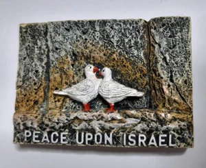 Fridge Magnet from Israel PEACE UPON ISRAEL 7 cm x 5 cm pigeons Resin 3D - Imagen 1 de 1