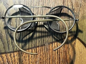 Vintage 30er 40er Jahre Leder Schutzbrille Brille Motorrad Steampunk Bausch? - Bild 1 von 20