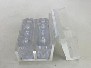 RPI Research Products Intl. Acrylic Beta Radiation 8-place Tube Rack with Lid - Picture 1 of 9