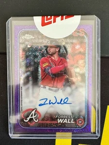 2024 Topps Chrome Forrest Wall Auto Purple Speckle /299 Braves - Picture 1 of 2