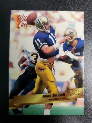 1993 Wild Card Mark Brunell RC card #135 - Image 1 of 2