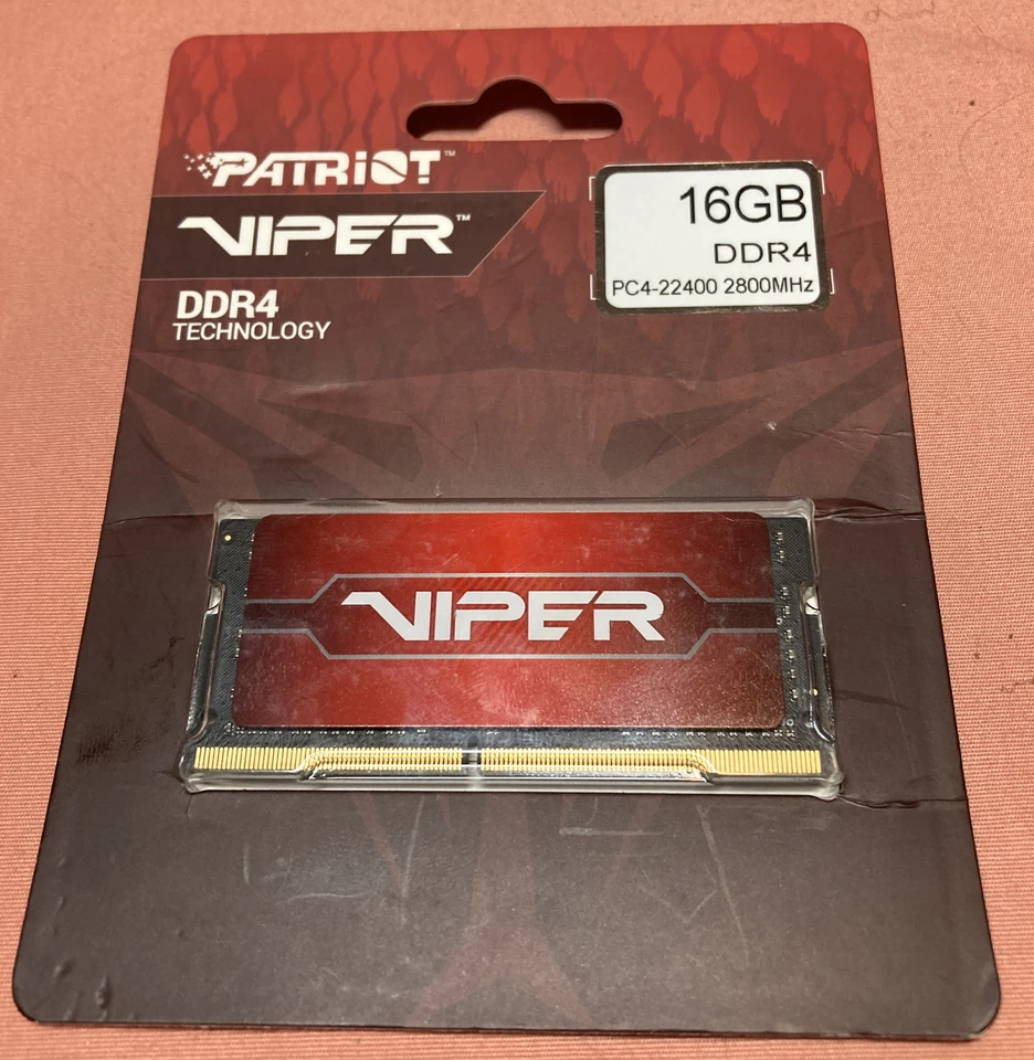 patriot viper ddr4 16gb PC4-22400 2800MHz Gamer Ultra Fast Memory PE000493 Tech - Image 1 of 4
