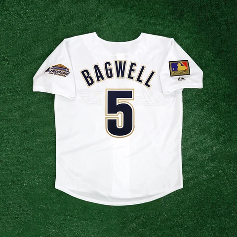 Jeff Bagwell Houston Astros 1994 Home White Throwback MLB 125th Men's Jersey Cover