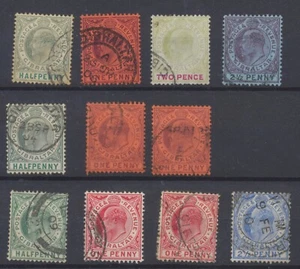 Gibraltar Stamps: 1903-1911; SG46/9, 56/7, 66/7, 69 Used CV £68 - Picture 1 of 14