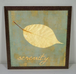 Vintage SERENITY LEAF Booker Morey Art in Motion Framed 11 x 11 Art Print - Picture 1 of 3
