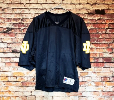 🔥 Notre Dame Fighting Irish 90's Blank Champion Blue Football Jersey Boys Large - Image 1 of 4