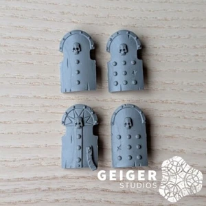 WFB Warhammer Fantasy Battles Tomb Kings Bits | Khemri Skeleton 4pc Shield Set B - Picture 1 of 1