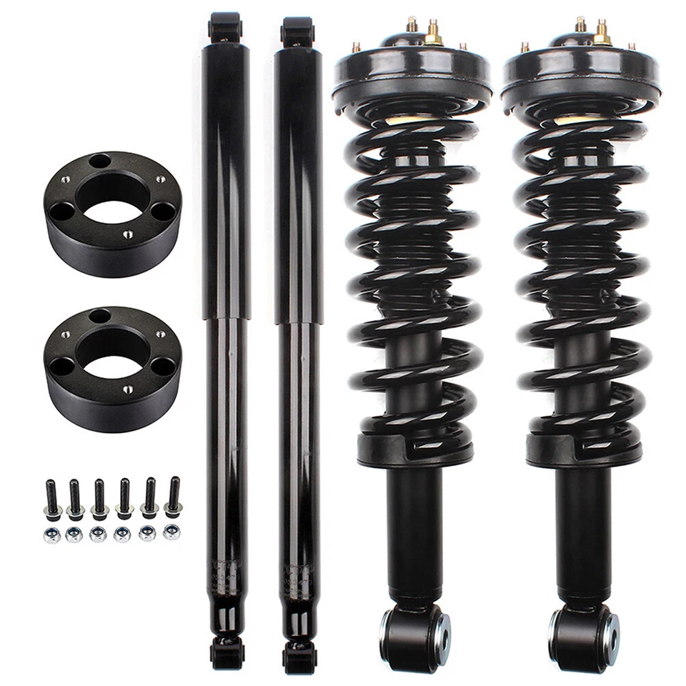3" Front Leveling Lift Kit & Front Struts & Rear Shocks For 2009-2012 Ford F-150 Foto 1 de 4