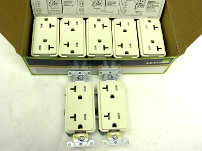 7 piezas - TDR20-T 20 amperios, 125 voltios, resistente a manipulaciones, receptáculo dúplex Decora Plus Foto 1 de 4