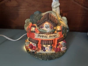 Keramik Halloween Herbst "Kürbis hohl" beleuchtet Geist Landhaus Haus EUC - Bild 1 von 8