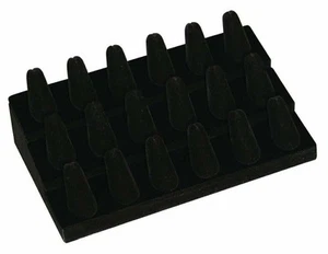 Black Velvet 18-Ring Finger Jewelry Display - Picture 1 of 1
