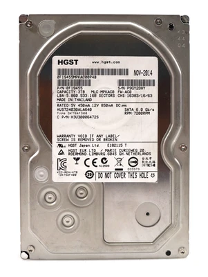 HGST HUS724030ALA640 3.5" 3TB SATA 7200RPM Hard Drive 0F19455 - Image 1 of 2