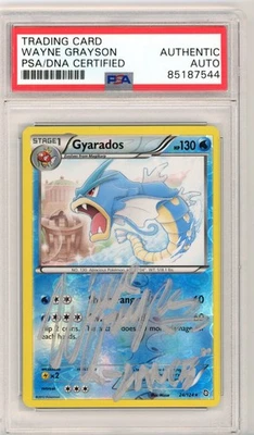 PSA Signed Wayne Grayson Pokémon Gyarados 24/124 Dragons Exalted Reverse Holo - Image 1 of 2