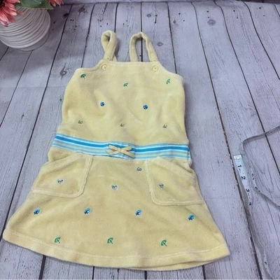 Gymboree 2004 Suave Amarillo Vestido para Sol Bordado Playa Tema Terry Tela Talla 3T Foto 1 de 4