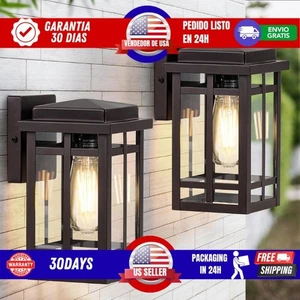 9,76 Zoll Außenwandleuchten 2 Packungen, wasserdichte Veranda Lichter Wand Laterne - Bild 1 von 7