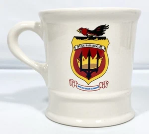 USS SARATOGA CV-60 US Navy Forrestal Class Aircraft Carrier Ceramic MUG Vtg EUC - Picture 1 of 9