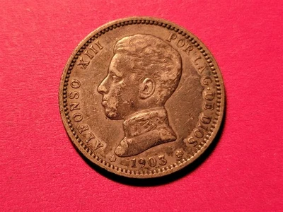 SPAIN 1 PESETA SILVER 1903 (03) - Image 1 of 2