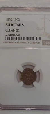 1852 Silver Three Cent: Type 1 Trime - No Outlines to Star - Image 1 of 4