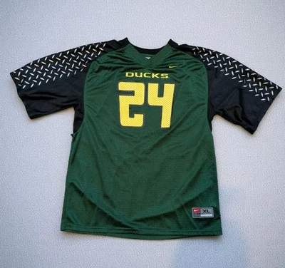 Nike Oregon Ducks #24 Football Jersey Youth XL Black Green Yellow Mesh Nike Kids - Image 1 of 4