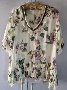 Trelise Cooper Spring Fling top me up silk blouse size 12 Aus, as new - Picture 1 of 10