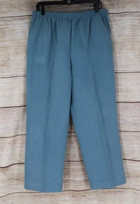Pantalones de gamuza de pierna recta vintage para mujer talla 16 azul verdoso Foto 1 de 4