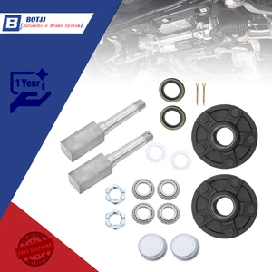 2 Sets 5-Bolt On 4-1/2" Hub & Square Shaft 1-1/16" Straight Spindle Assembly - Picture 1 of 13